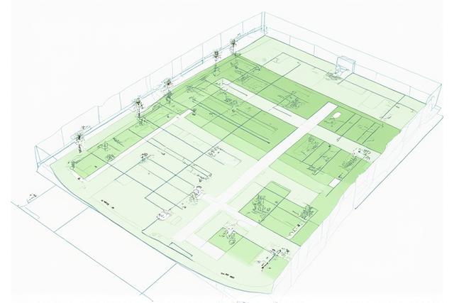 Technical diagram showing optimal speaker placement and acoustic zones within a large event venue