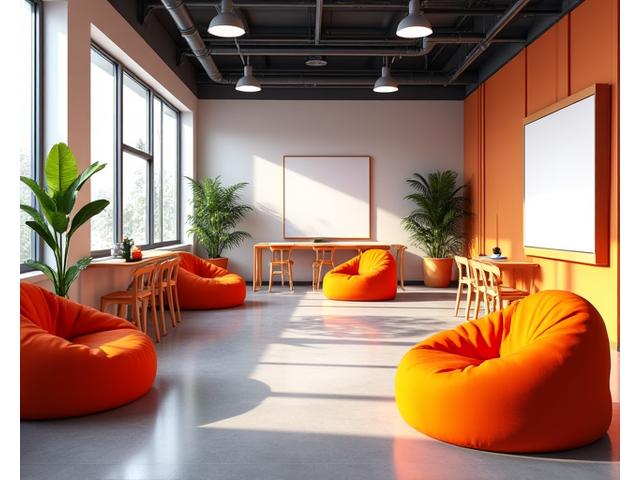 Dynamic team building event space with interactive zones and collaborative furniture in Manchester.