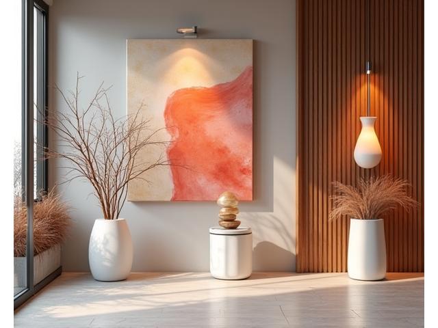 Modern art installations and decorative sculptures